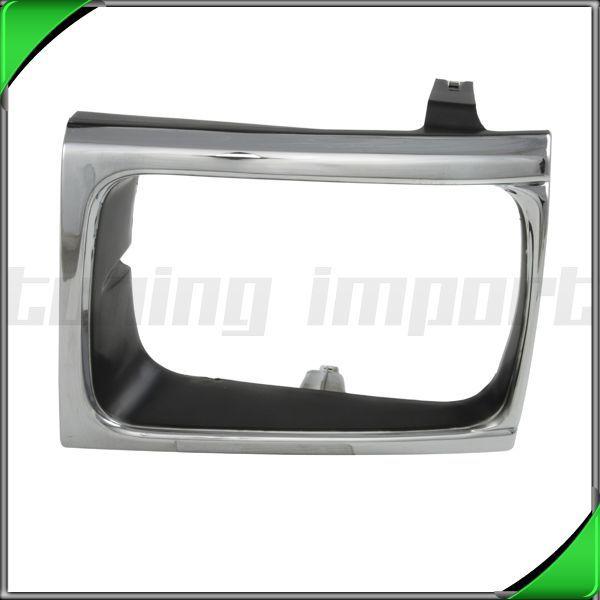 92-95 toyota pickup left head light lamp chrome trim frame bracket bezel shell