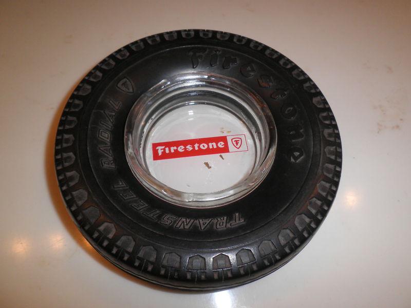 Vintage firestone tire ash tray - indy race car ford offenhauser chevrolet dodge