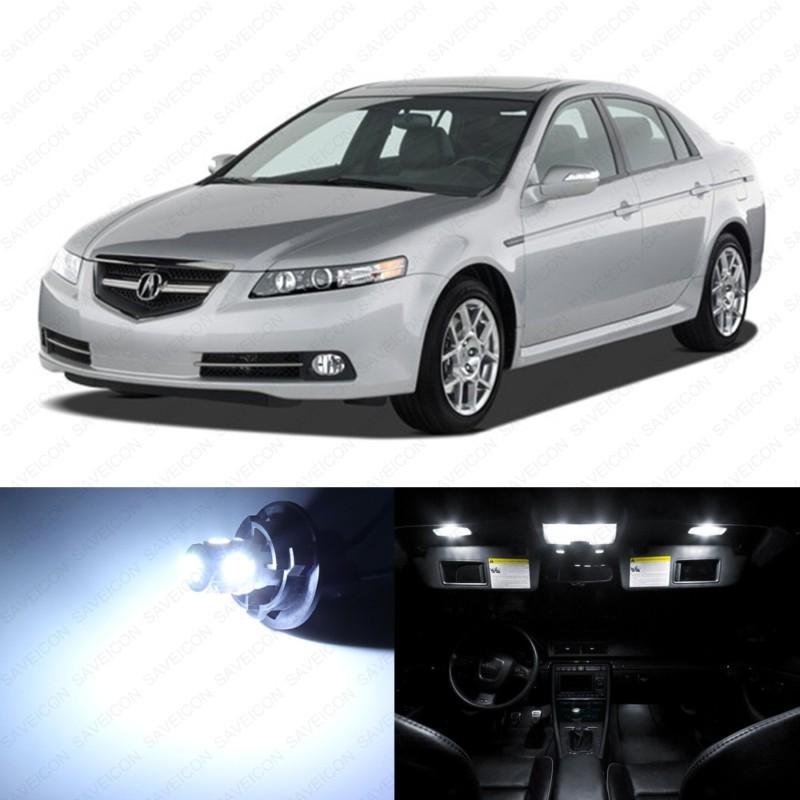 9 x xenon white led interior lights package for 2004 - 2008 acura tl