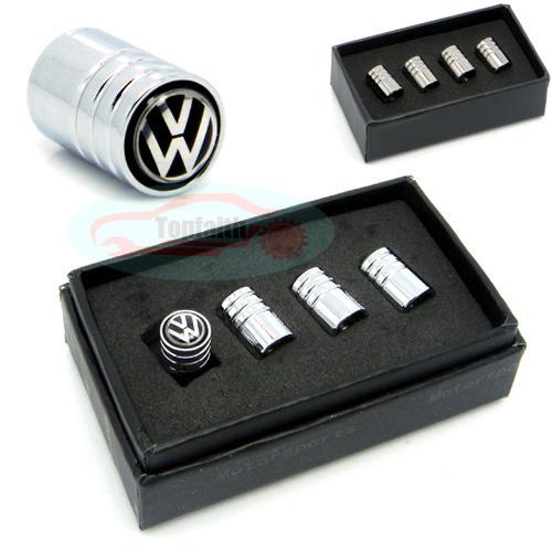 Black chrome long airtight wheel air tyre tire valve caps stem for volkswagen vw