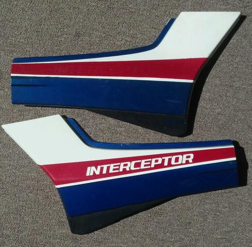 1985 honda interceptor vf500 side plastics red white and blue