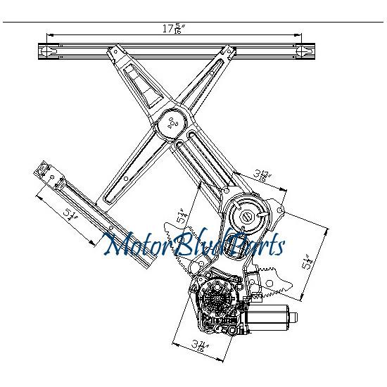 2002-2008 dodge ram pickup power gear window regulator assy front left side lh