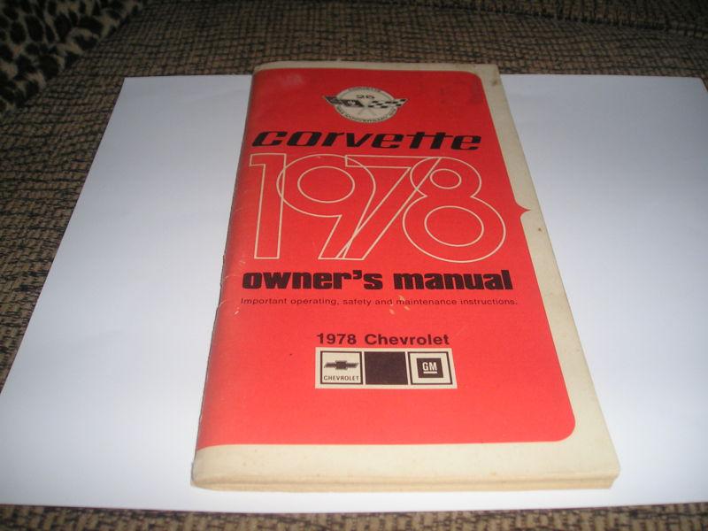 1978 original 1st edition corvette owners manual with full corvette news card