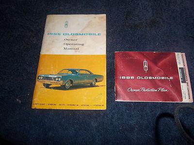 1965 oldsmobile owners operating manual & protection plan protecto plate