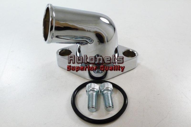 Chromed aluminum small big block chevy water neck swivel 15 degree swivel