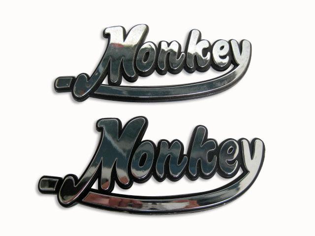 Honda monkey z50 z 50 side cover emblem set  silver 2 pcs.