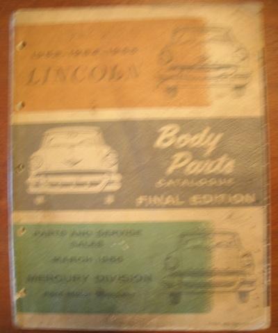 1953 1954 1955 lincoln body parts catalogue final edition original manual book 