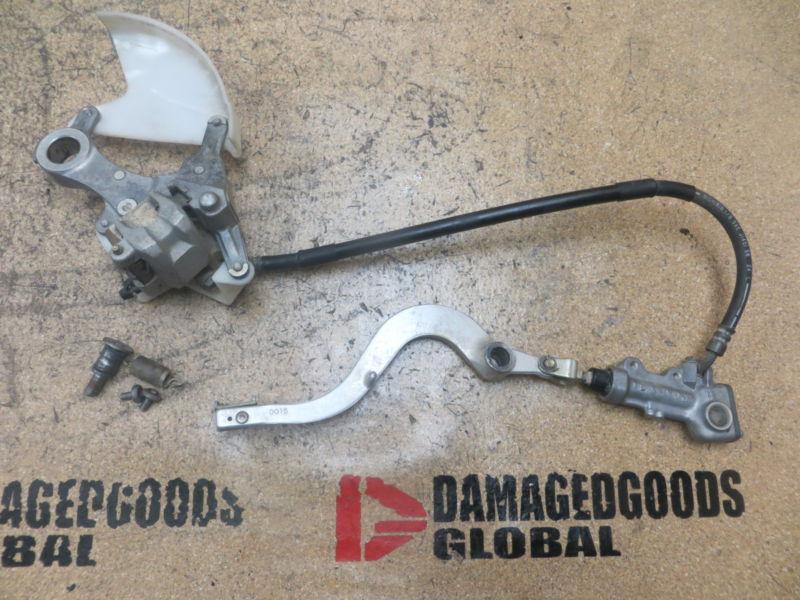 2006 06 kx250f kx 250f kxf250 kxf 250 rear brake assembly master caliper pedal 