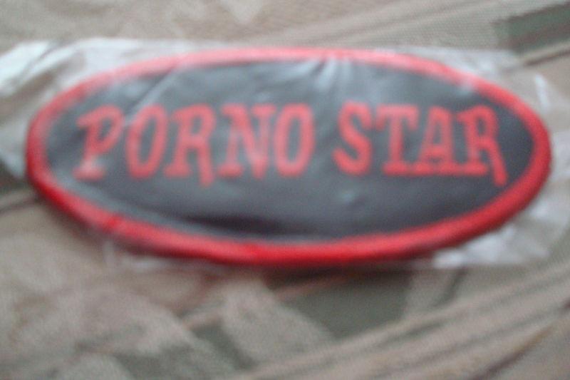 Porno star motorcycle vest patch biker 