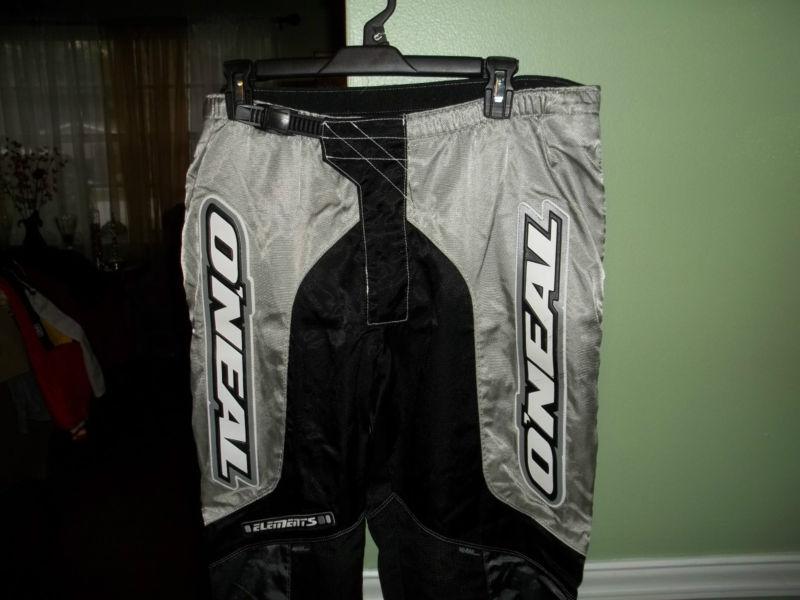 Super nice - o'neal racing elements pants size - 36" gray / black clean