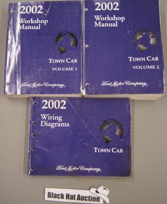 2002 lincoln town car shop service manual set + wiring diagrams from dealership