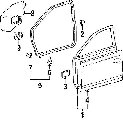 Toyota 6786206040 genuine oem factory original surround w'strip