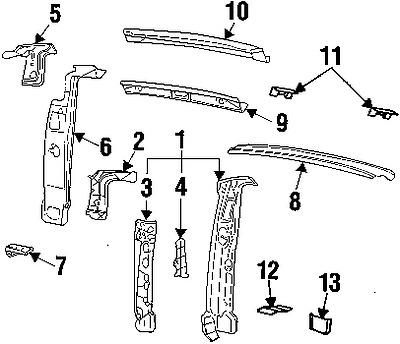 Gmc 12380320 genuine oem factory original corner panel