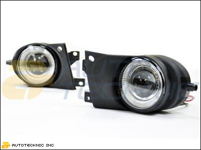 01-03 bmw e39 528i 530i 540i halo projector fog lights foglights lamp housing