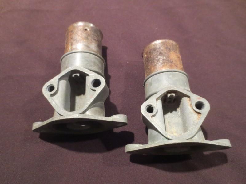 Pair of two vintage ford flathead fuel pump mounts - aluminum, 30's 40's 50's?