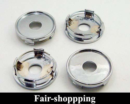 50mmx45mm wheel center caps chrome finished hub caps 4 pcs (1 set)