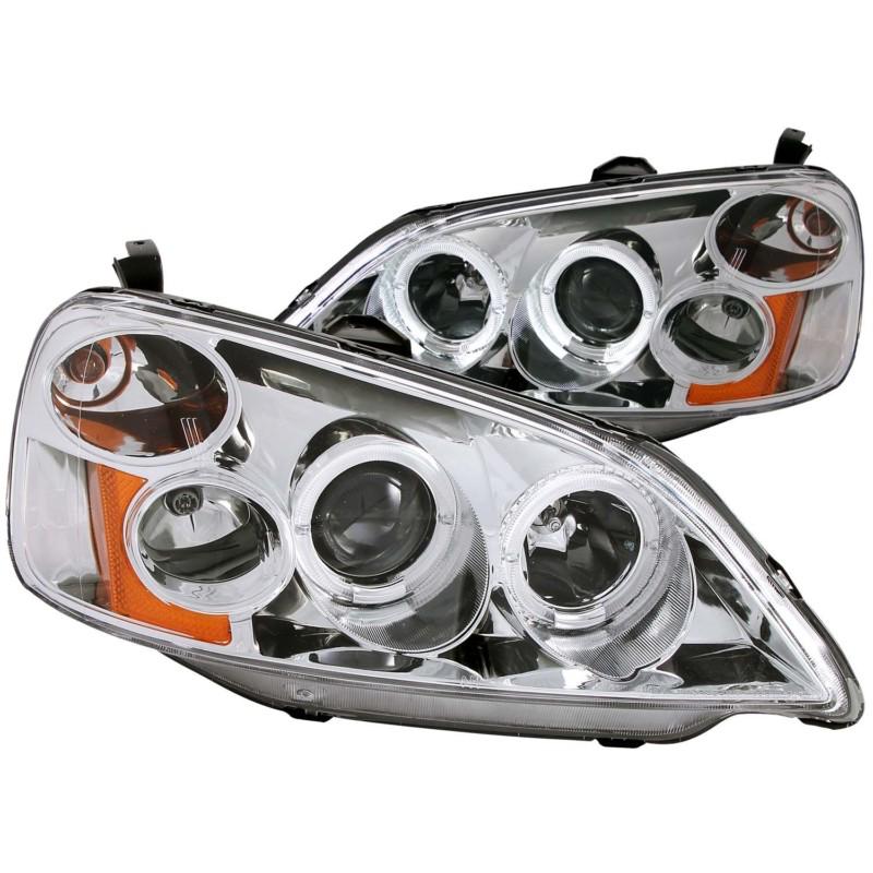 Anzo usa 121056 headlight assembly; projector w/halo 01-03 civic