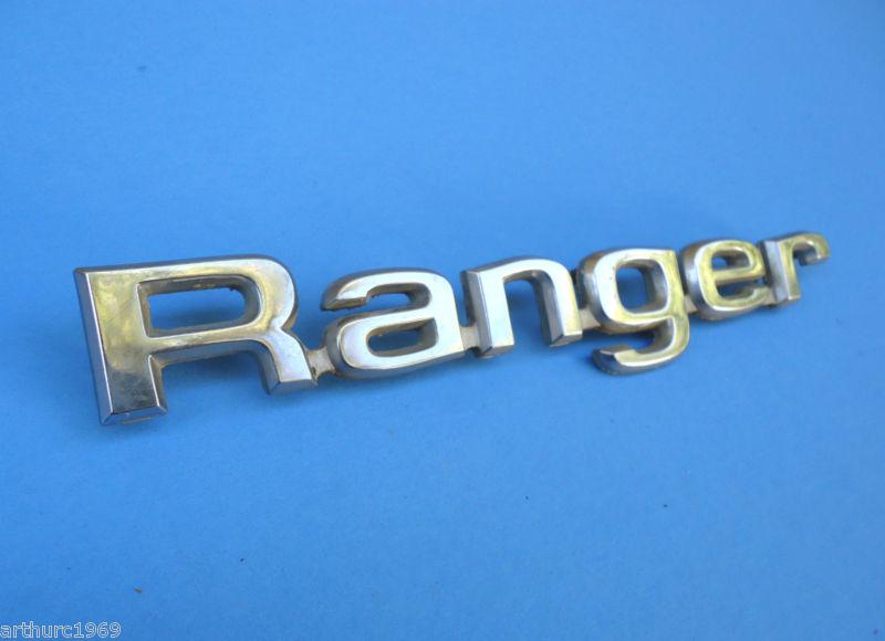 Ford ranger emblem 1980's 1981 ford ranger pickup truck oem fender metal emblem