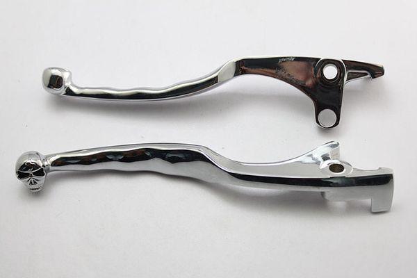 Chrome skull brake clutch levers for yamaha virago xv 250 535 700 750 1000 1100