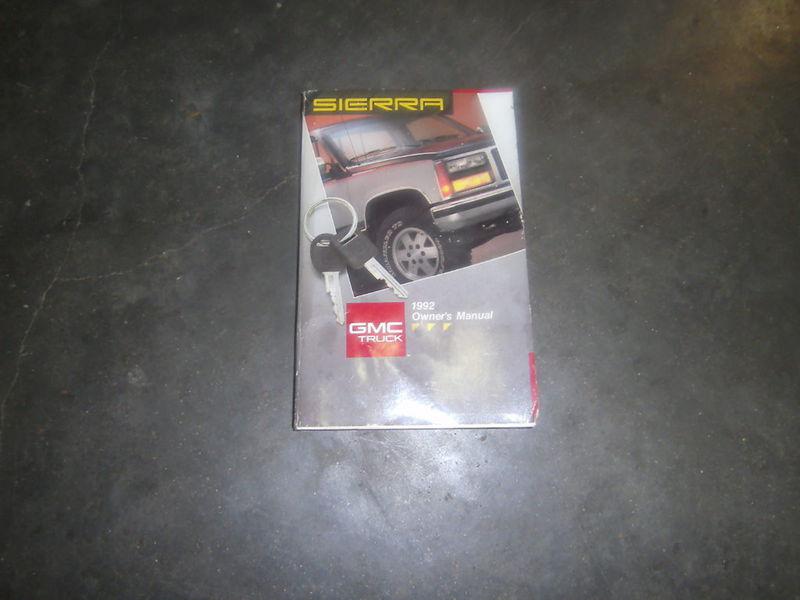 1992 gmc sierra pickup owner's manual