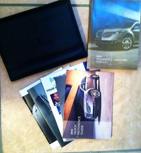 2013 lincoln mkx owners manual with included reference guide booklets & case