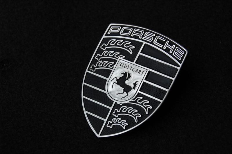 Porsche oem refinished silver plated hood crest / emblem / badge / shield - 996