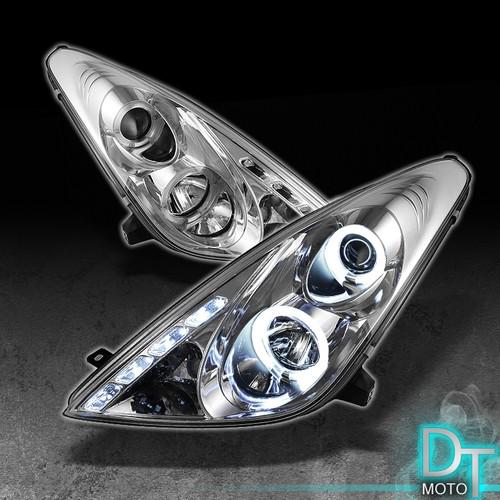 00-05 toyota celica dual halo projector led headlights lights lamps left+right