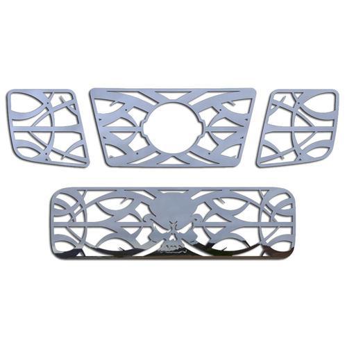 Nissan armada 04-07 tribal polished stainless grille insert aftermarket trim