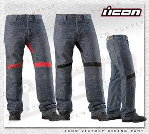 Icon victory denim riding pant black 32