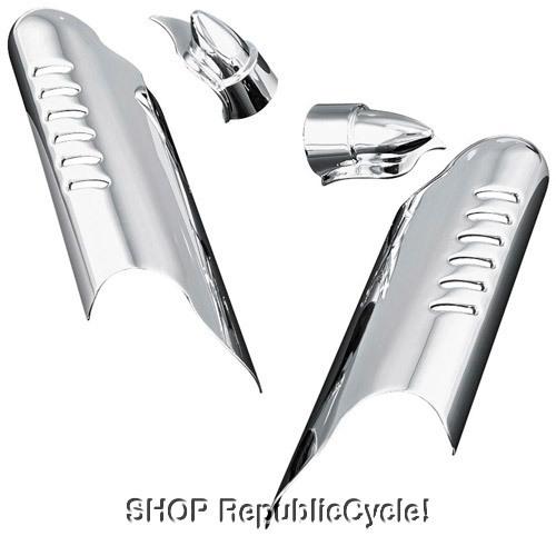 Harley 84 - 99 touring kuryakyn chrome lower fork shields *new*