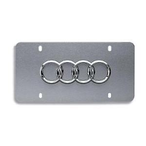 Audi logo marquee vanity plate - chrome! oem!! new!