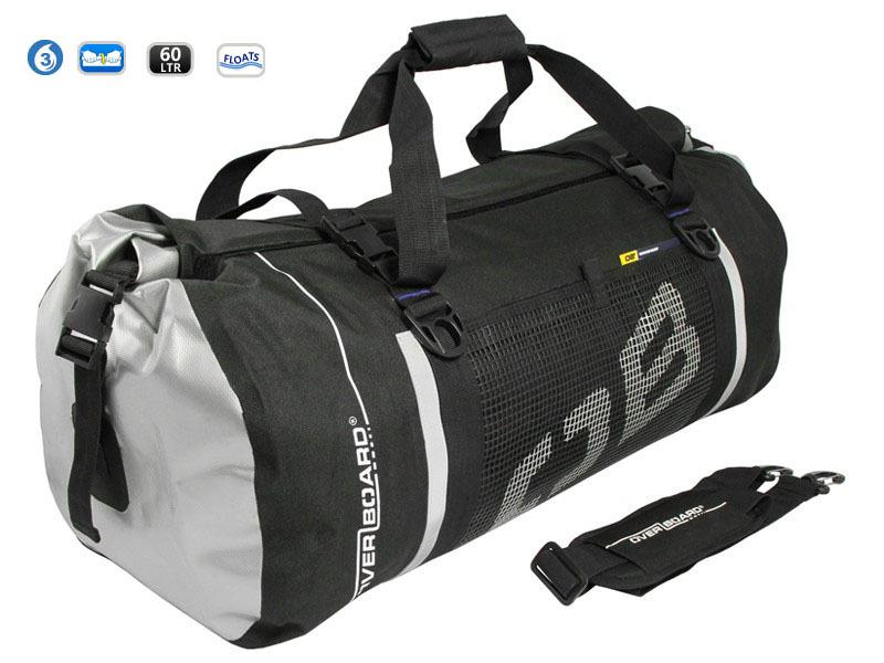 Overboard waterproof 60 liter duffel bag - black, dry bag