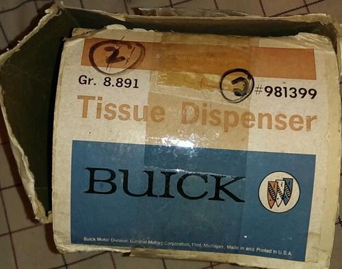 1959-77 buick tissue dispenser #981399 new!