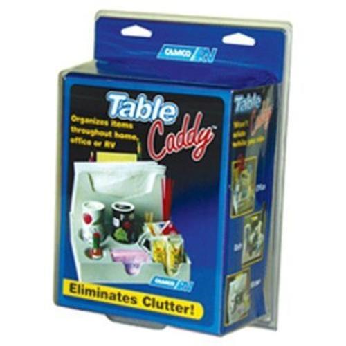 Camco rv table caddy portable organizer salt pepper napkins camping packet sugar