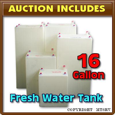 16 gallon fresh water tank - rv trailer concession camper gal - fda approved -z-