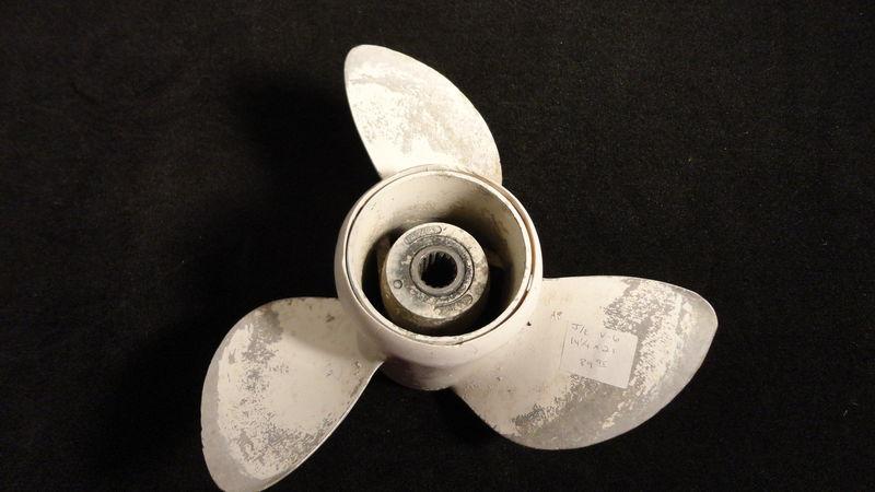 Used johnson/evinrude aluminum propeller 14.25x21 outboard boat prop p162