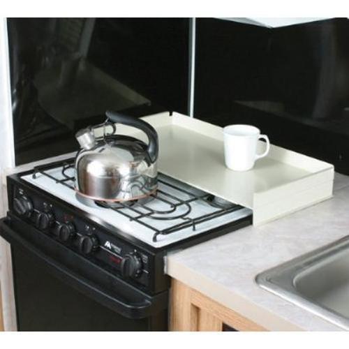 Camco rv universal fit stove top cover work area camper trailer white kitchen ne