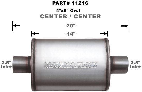 (2) two magnaflow mufflers 2.5 in/out (11216)
