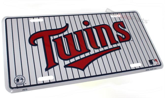 Minnesota twins mlb license plate aluminum stamped metal tag for car truck