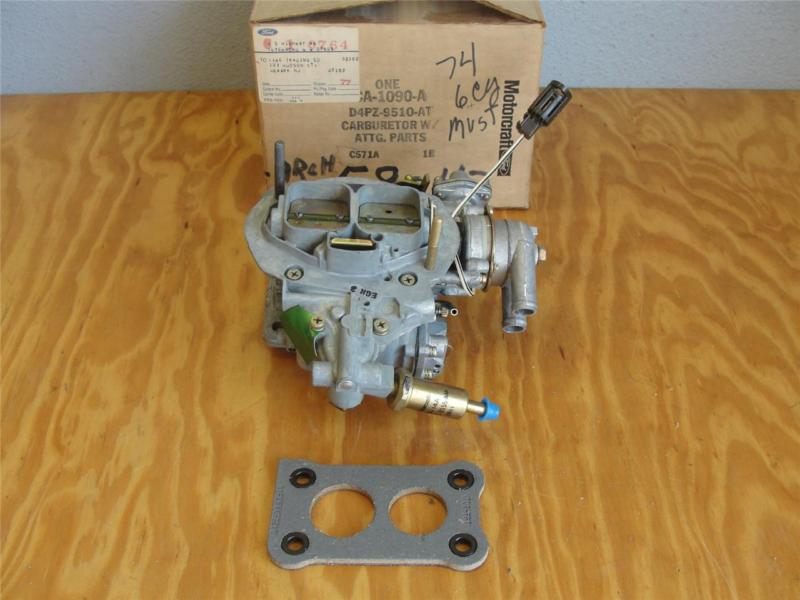 Nos 1974 ford mustang ii 2.8l holley carburetor r-7504 motorcraft d4pz-9510-at