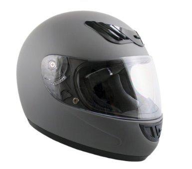 Advanced hawk vented matte grey full face motorcycle helmet xl