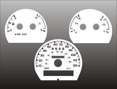 1998-2003 ford ranger non tach instrument cluster white face gauges 98-03