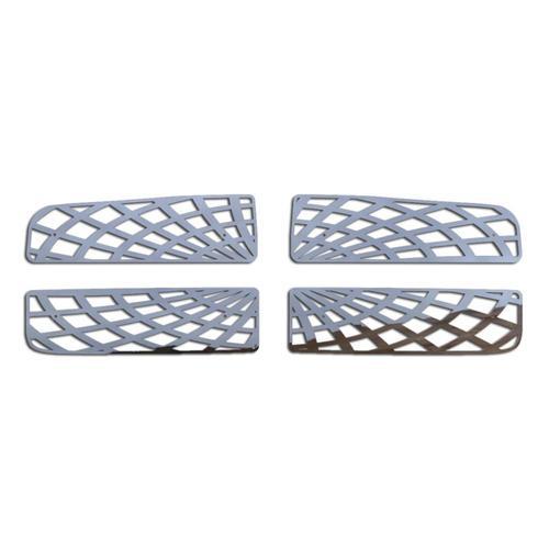 Dodge ram 03-05 bar-style stainless spider web front metal grille trim cover