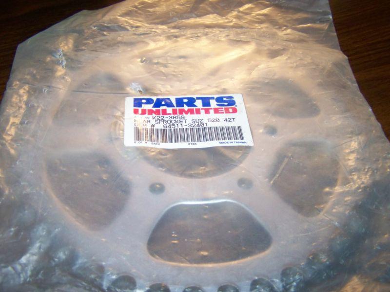 Suzuki dr370,sp370,dr250,sp400 42t parts unlimited rear sprocket 64511-32401