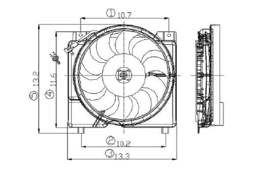 Replace ch3115127 - 95-96 jeep cherokee radiator fan assembly suv oe style part