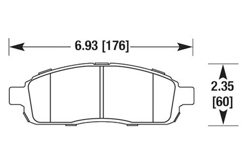 Hawk hb644z.785 - 2008 ford f-150 front brake pads ceramic