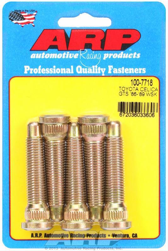 Arp wheel studs press-in 12mm x 1.5 right hand thread toyota gts front set of 5