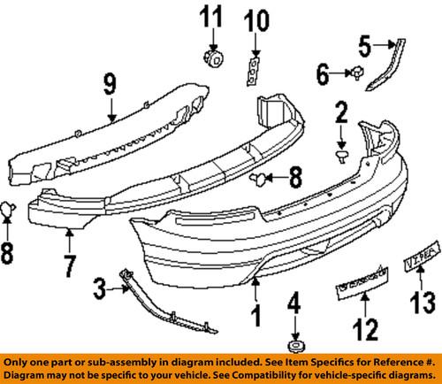 Dodge oem 4865915ac rear bumper-upper retainer