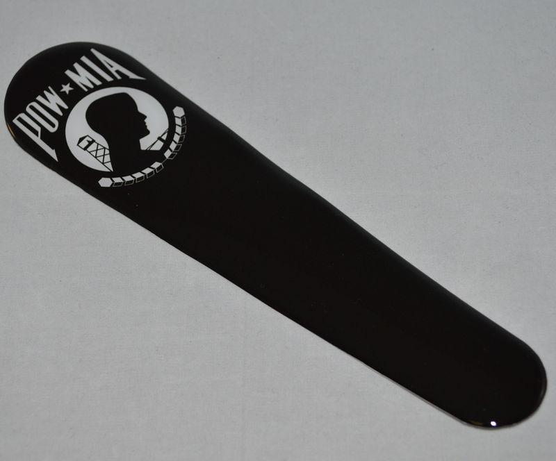 Black "pow * mia" dash insert decal for 2008 - 2013 harley flhx street glide 