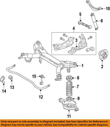 Mazda oem gs3l28200b rear suspension-trailing arm